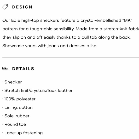 Michael Kors crystal embellished high top sneaker - Picture 7 of 7